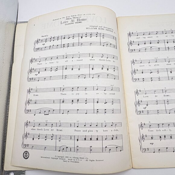 King Family Love At Home Vintage Piano Sheet Music Songbook 1965 Variety Show - Picture 3 of 9